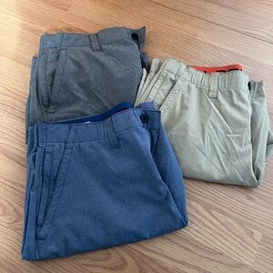 Men's Chino Pants - Gray, Blue, and Tan